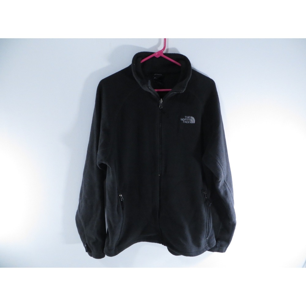 The North Face Mens‎ Full Zip Black Fleece Long Sleeve Jacket Size Large